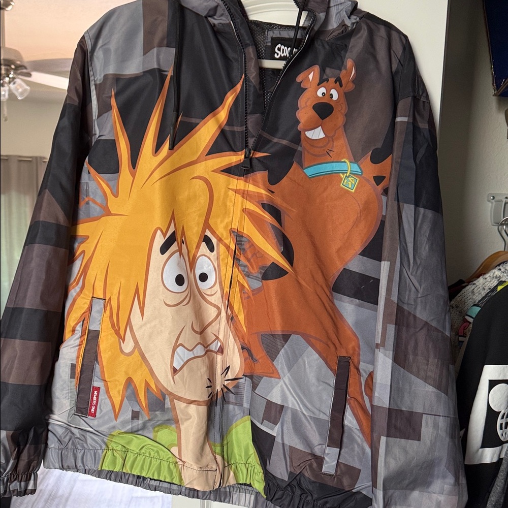 Members Only SCOOBY DOO & SHAGGY Rain Jacket EUC.